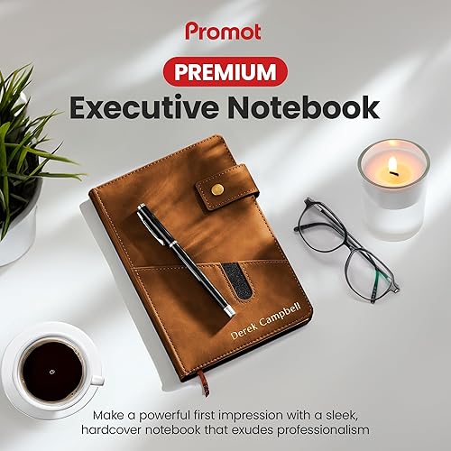 Miniatura 2 de Promot Cuaderno personalizado  A5 forrado de cuero encuadernado diario para escribir mujeres y hombres  Cuaderno ejecutivo de tapa dura, diario