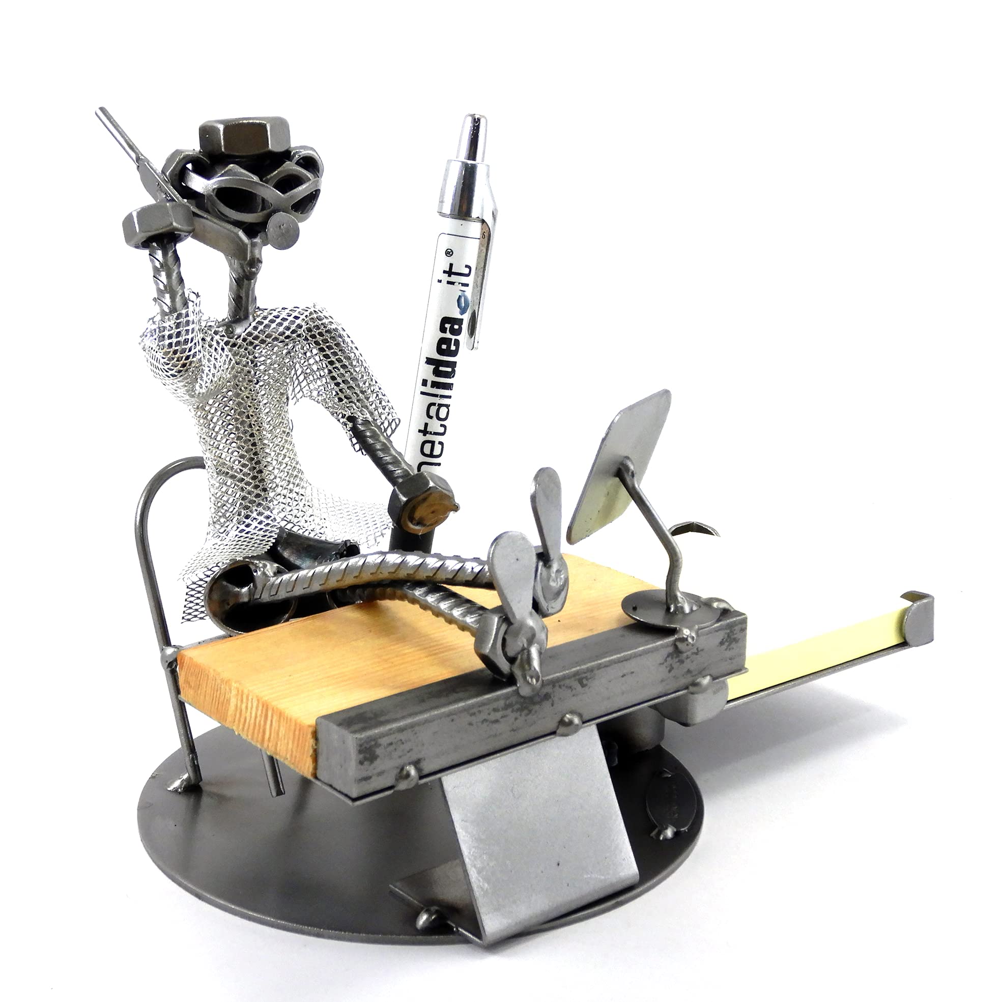 BOSS SET SCRIVANIA IN METALLO CON VITI BULLONI CHIODI DI METAL IDEA - IDEA REGALO ORIGINALE - 100% ARTIGIANALE - MADE IN ITALY - PERSONALIZZABILE