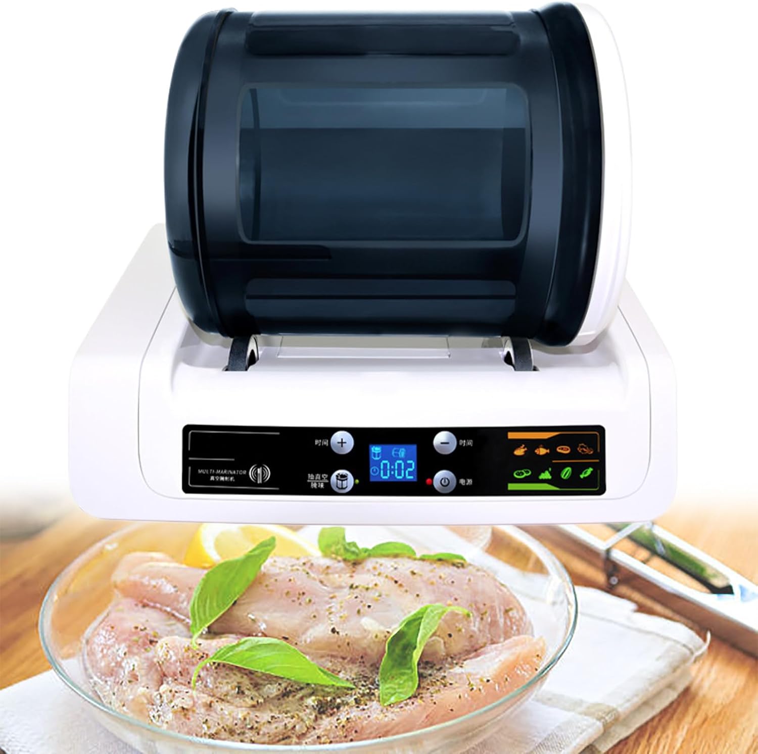 Professional Vacuum Marinade Machine, 5L Meat & Vegetable Tenderizer, LED Display, Auto Shut Off, Chef-Quality Sealing Technology for Perfect Flavor Infusion
