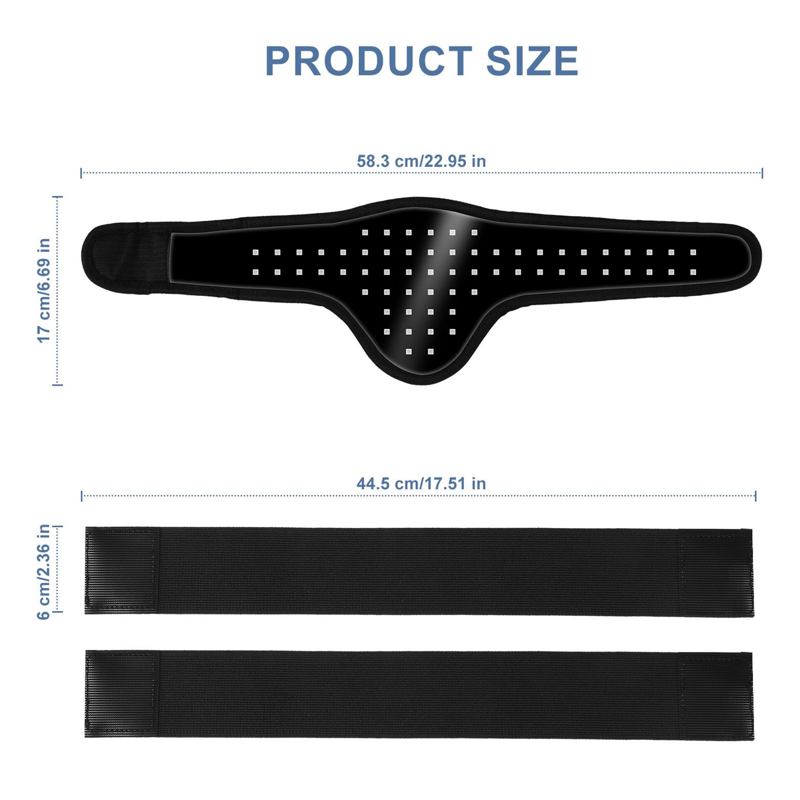Dispositivo de Terapia física con luz roja, Longitud de Onda de 660 NM + 850 NM, Dispositivo portátil de Terapia con luz infrarroja, para la recuperación del Abdomen, glúteos