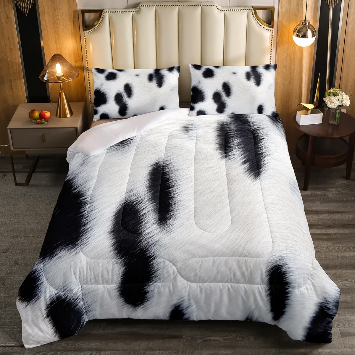 Photo 1 of **TWIN**Erosebridal Cute Cow Print Comforter Set, Cowhide Bedding Set Full Size for Kids Boys Teens Adult, Farm Animal Fur Duvet Sets Wildlife Skin Bedding Comforters Black White Cow Spot Room Decor Multi 1 Twin