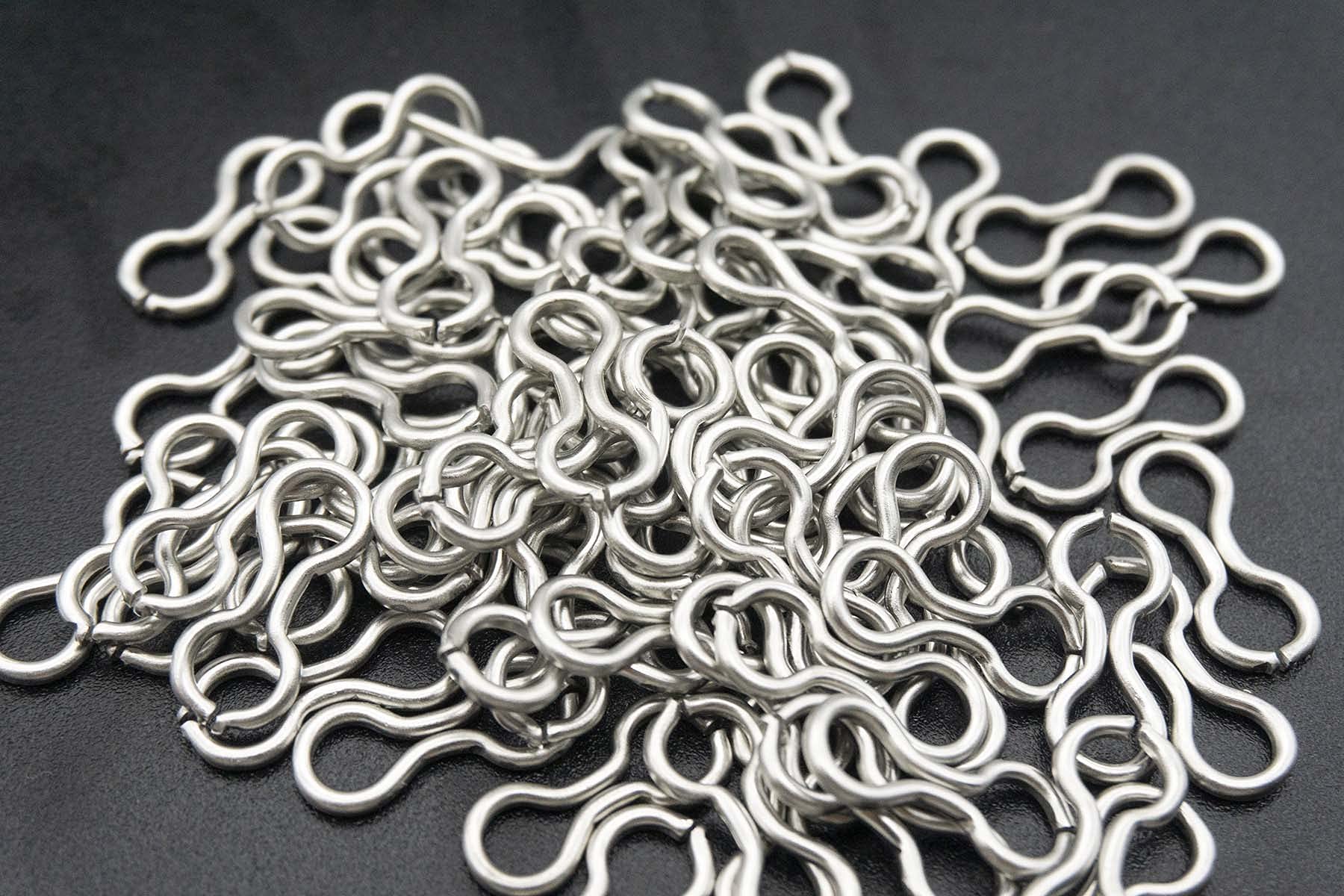 Stainless Steel Sinker Eyes - 100pcs/set - Fishing Weights - Oval - Silver - Bottom, Drift Fishing - Rivers, Lakes, Ocean