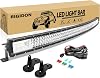 RIGIDON 52 Inch 675W Curved Light Bar with Magnetic Mount Brackets, Triple Row Flood Spot Combo 67500LM LED Light Bar Waterproof Driving Boat Road LED Work Light with Wire Harness for ATV UTV Truck