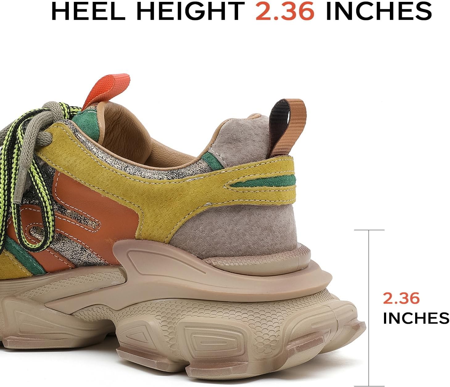 Women's Chunky Platform Comfort Orthopedic Wedge Walking Shoes Fashion Lace Up Casual Non-Slip Running Shoes - Image 7