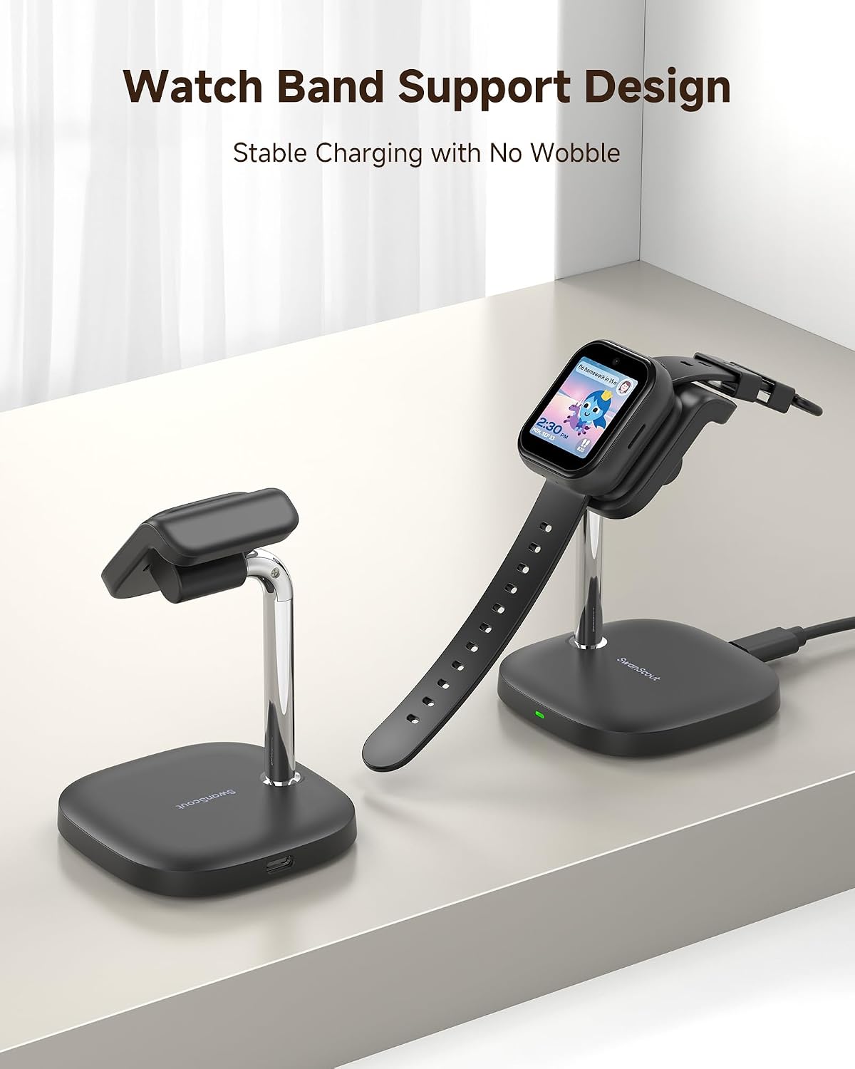 SwanScout Charger for T-Mobile SyncUP Watch 2, 3W Watch Charging Stand (Not for SyncUP Watch 1), SwanScout 505SN