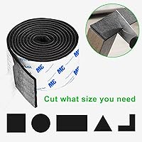 Vista 121 de Tiras de fieltro con respaldo adhesivo, tiras de fieltro adhesivas, paquete de 4 rollos de fieltro 1/2 x 60 pulgadas, cinta de fieltro beige