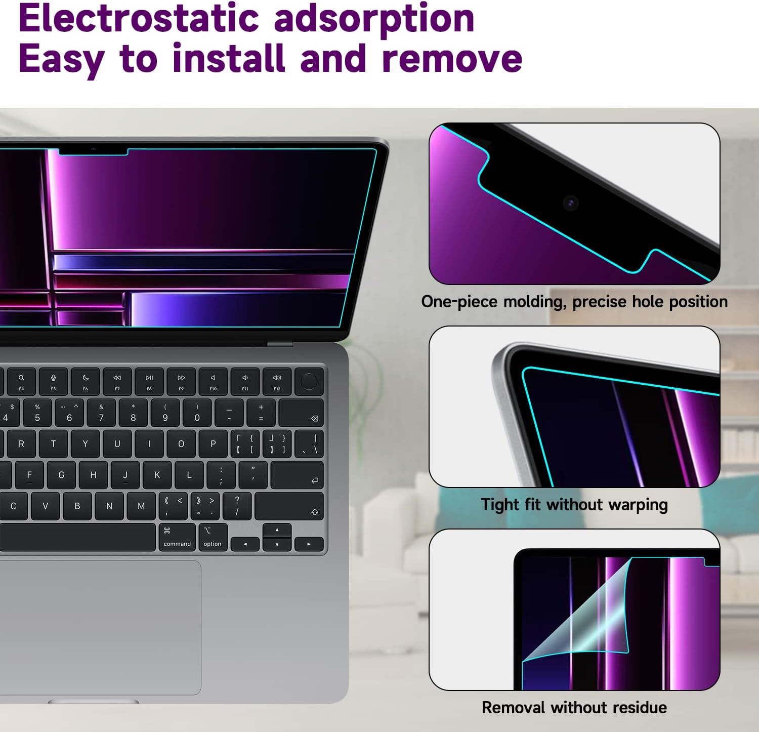 2 Pack Anti Blue Light Screen Protector Compatible with Macbook Pro 14 inch (2021-2026, M1-M5, Pro/Max), Eye Protection Anti Glare Computer Screen Cover for Mac Pro 14.2in
