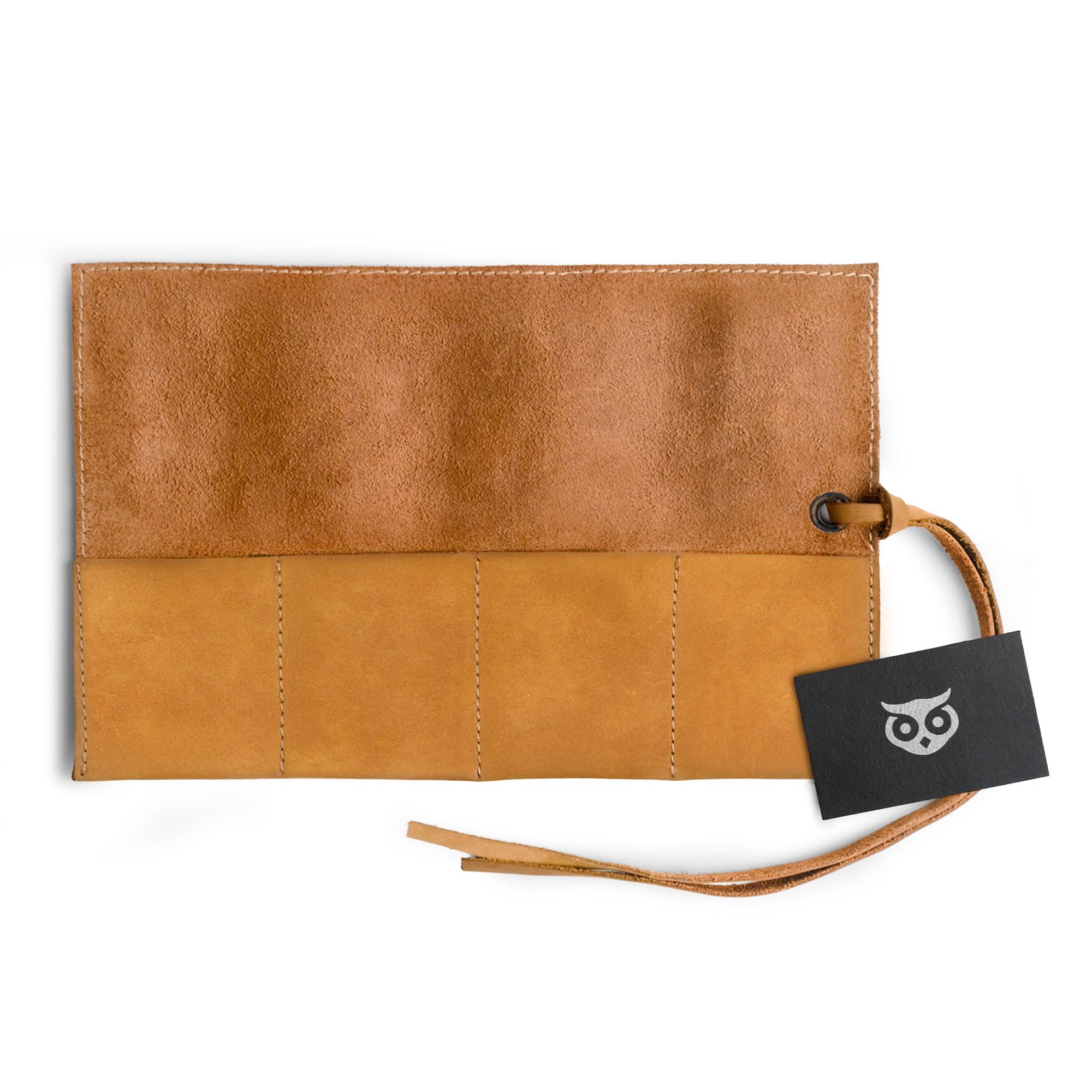 Hide & Drink Soft Leather Travel Watch Roll Organizer Holds Up to 4 Watches Handmade by Toffee Suede