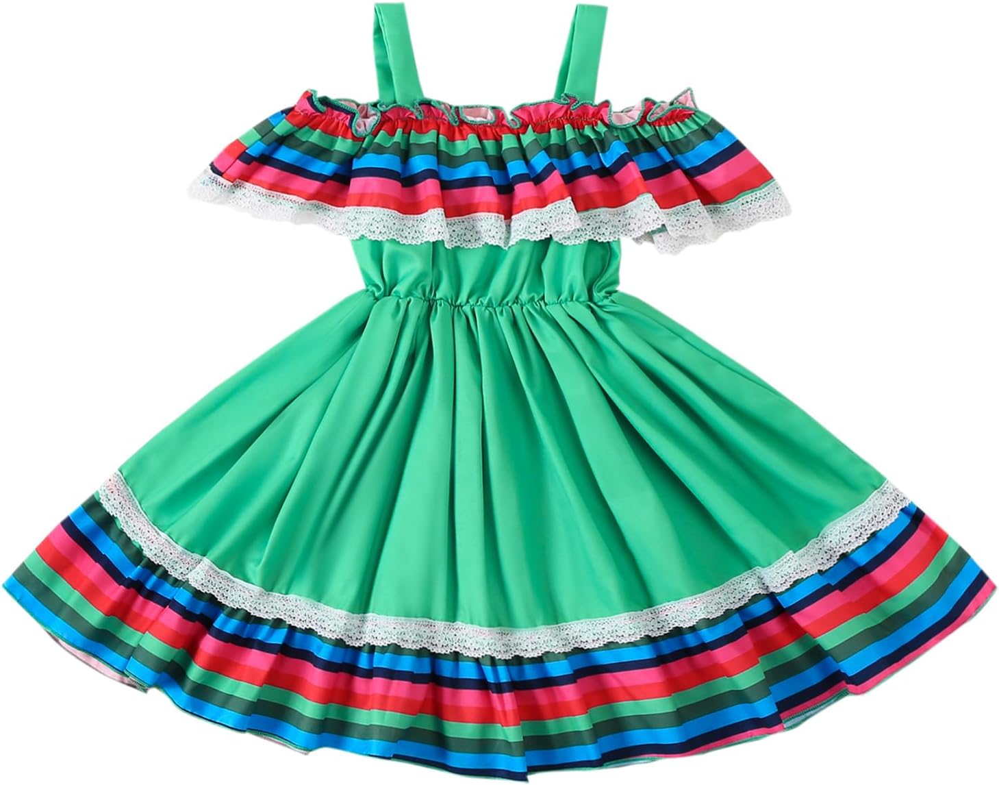 cinco de mayo dress Girl's Black Traditional Mexican Cinco De Mayo Fiesta Dress 2-14 – unik  Retail