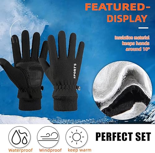Miniatura 8 de Guantes de esquí impermeables para pantalla táctil, transpirables, cálidos guantes de invierno para nieve y snowboard para clima frío, regalos para