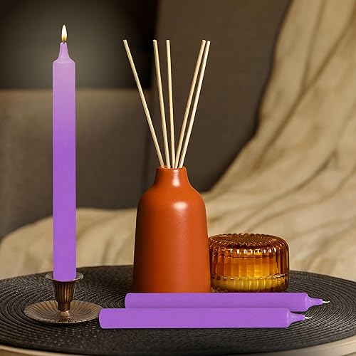 Miniatura 57 de Axiom Candles Velas altas sin goteo de 10 pulgadas sin perfume y sin humo, 9 horas de tiempo de combustión, velas cónicas para el hogar, cenas