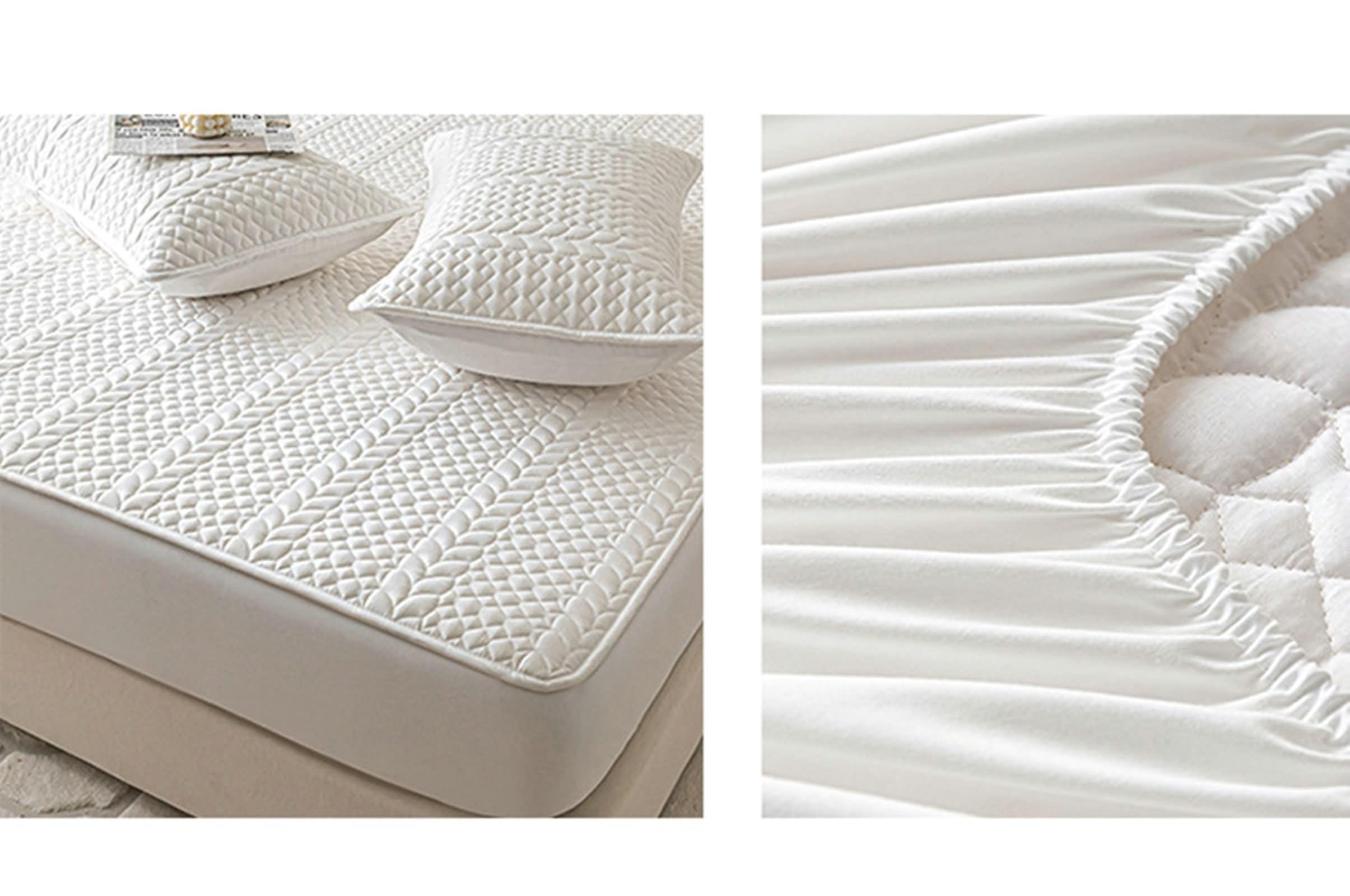 Spannbetttuch 120x200 Weiß, Bed Sheets Travel Einfarbig mit Weizenmuster Gewaschene Baumwolle