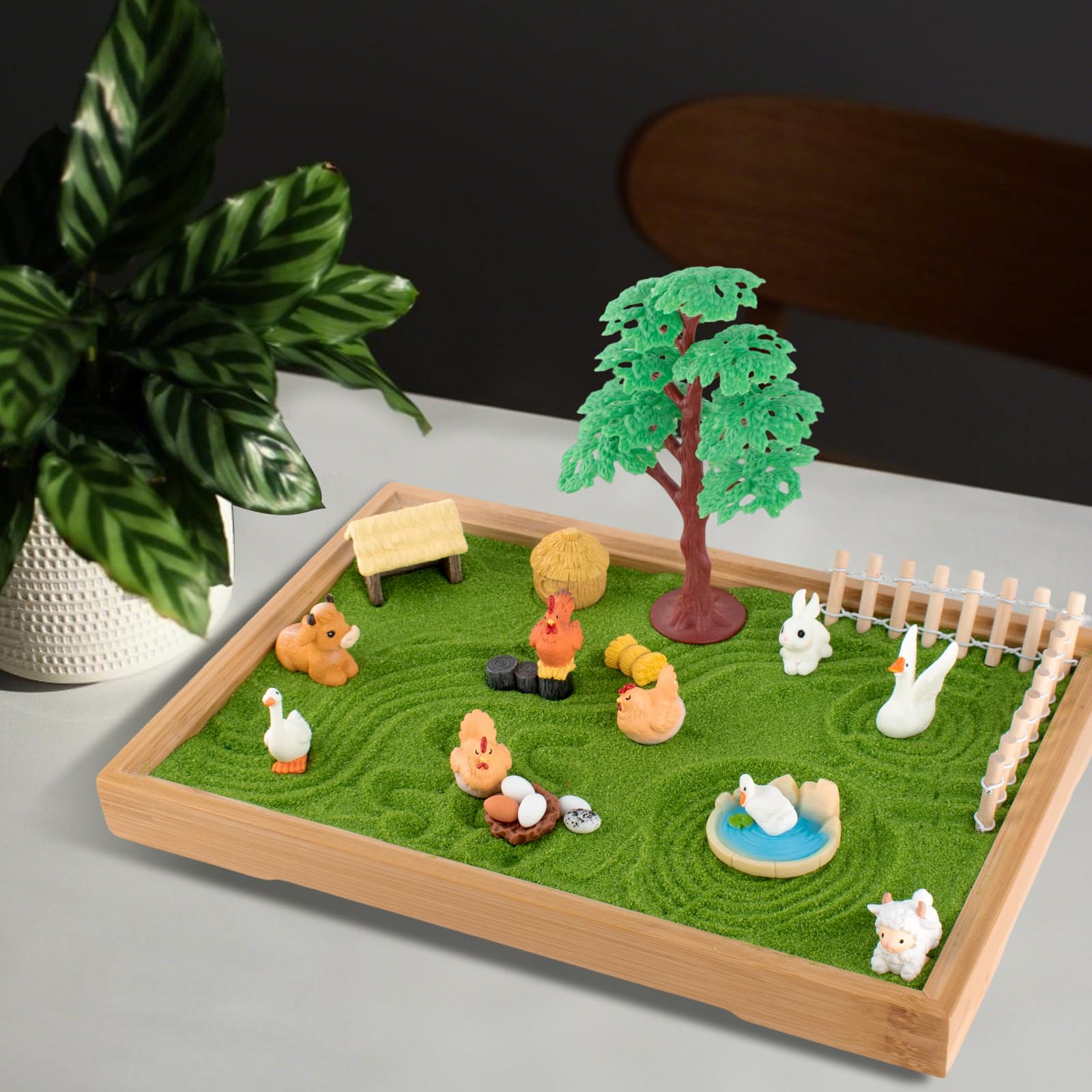 Amazon.com: 31 Pcs Zen Garden Kit for Desk, Mini Zen Sand Garden