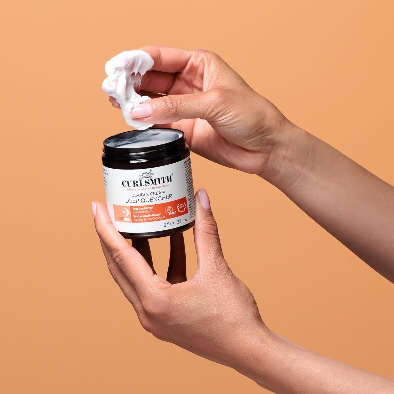 CURLSMITH Double Cream Deep Quencher - Deep Conditioning Mask for Curls, Hydrating and Detangling, For All Curl Types, Vegan & Cruelty Free - Image 8