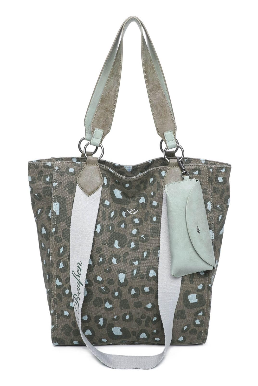 Fritzi aus Preußen shoulder bag handbag Canvas Izzy02 Tote Leo Jungle green