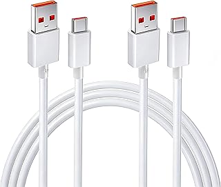 120W USB C Cable 1.5m, 6A Charge Rapide Câble compatible avec Xiaomi 14 / 13T / 12T / 12X / 12 / 11T Pro /11 Lite/10T/ 10/ Redmi Note 14/13/13 Pro /12 /11s /11/10 Pro/9 Pro/9T/ POCO X6/ X5/X4 (2 Pack)