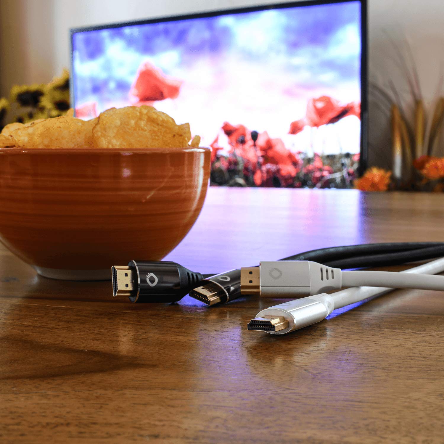 Oehlbach Black Magic MKII - Cavo HDMI 8K Ultra High Speed - 8K FUHD 60Hz 4320p / 4K 120Hz 2160p - 48Gbit/s (21:9 Cinema, 3D, Dolby Vision, Dynamic HDR 10+, VRR, eARC, UHD2) - 5 metri bianco