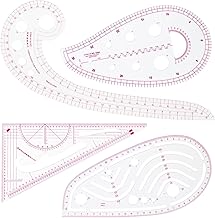 Pack of 4 Tailoring Ruler, Multifunctional Curve Ruler, Precision Measurement, Curve Ruler, Tailoring Supplies, Simple Tailor Ruler, DIY Sewing Ruler, for Sewing Dressmaking, Pattern Design