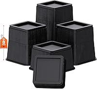 Vista 11 de Elevadores de cama de gran tamaño, elevación de 3 pulgadas, paquete de 8 elevadores de sofá resistentes, ajustables de 3/6/9 pulgadas, elevador