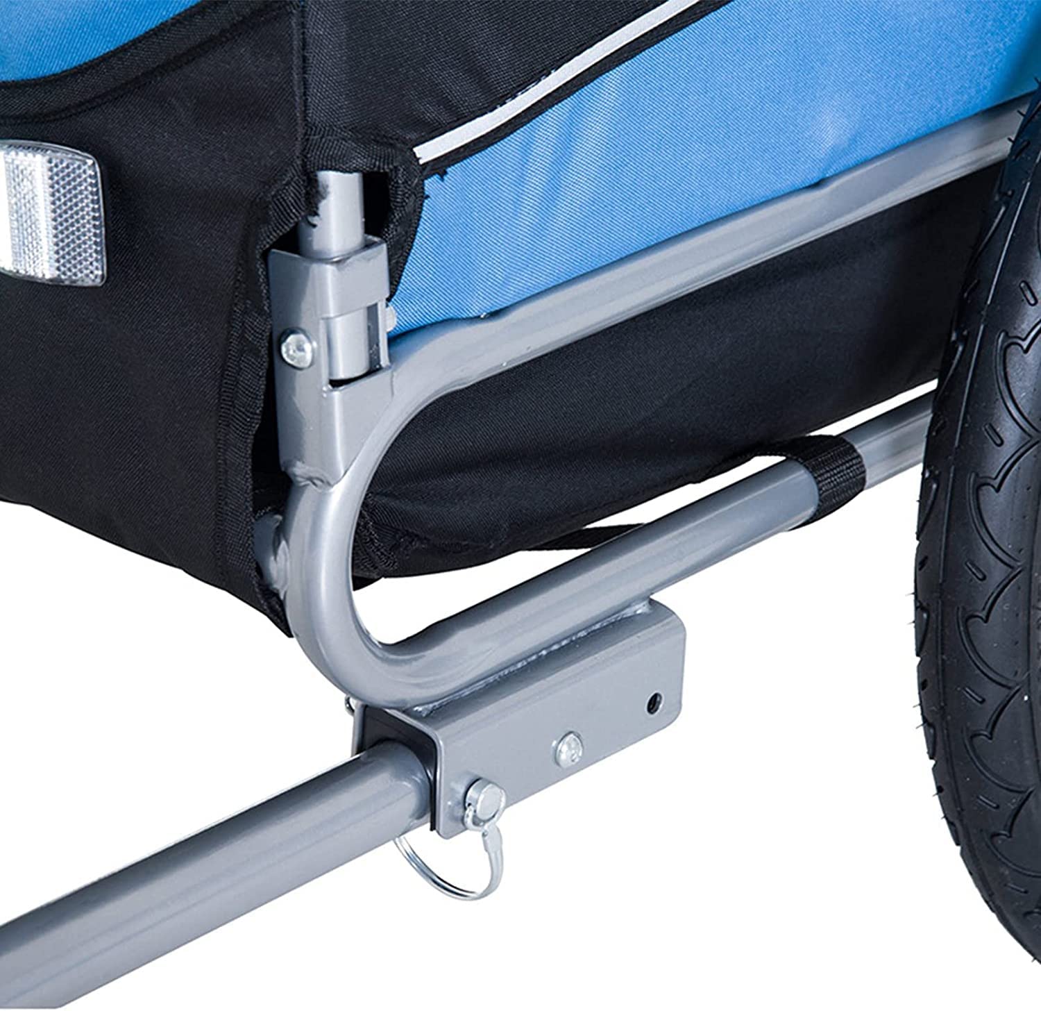 FAXIOAWA Auto portabici, rimorchio da carico per Bicicletta 2 in 1, rimorchio per Cani, deposito Esterno con 2 imbracature di Sicurezza, Trasporto Multifunzionale Robusto