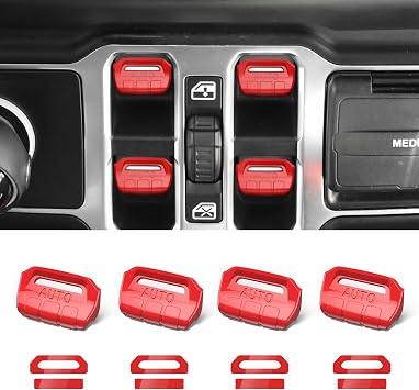 DIAMOOKY Window Switch Button Cover & Front Under Seat Storage Organizer for Jeep Wrangler JL JLU & Gladiator JT 2018-2025
