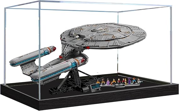 Acrylic Display Case for Lego 10356 Star Trek Enterprise Model, 3mm Dustproof Display Box, Display Case Compatible with Lego 10356 Model Not Included Transparent 3MM
