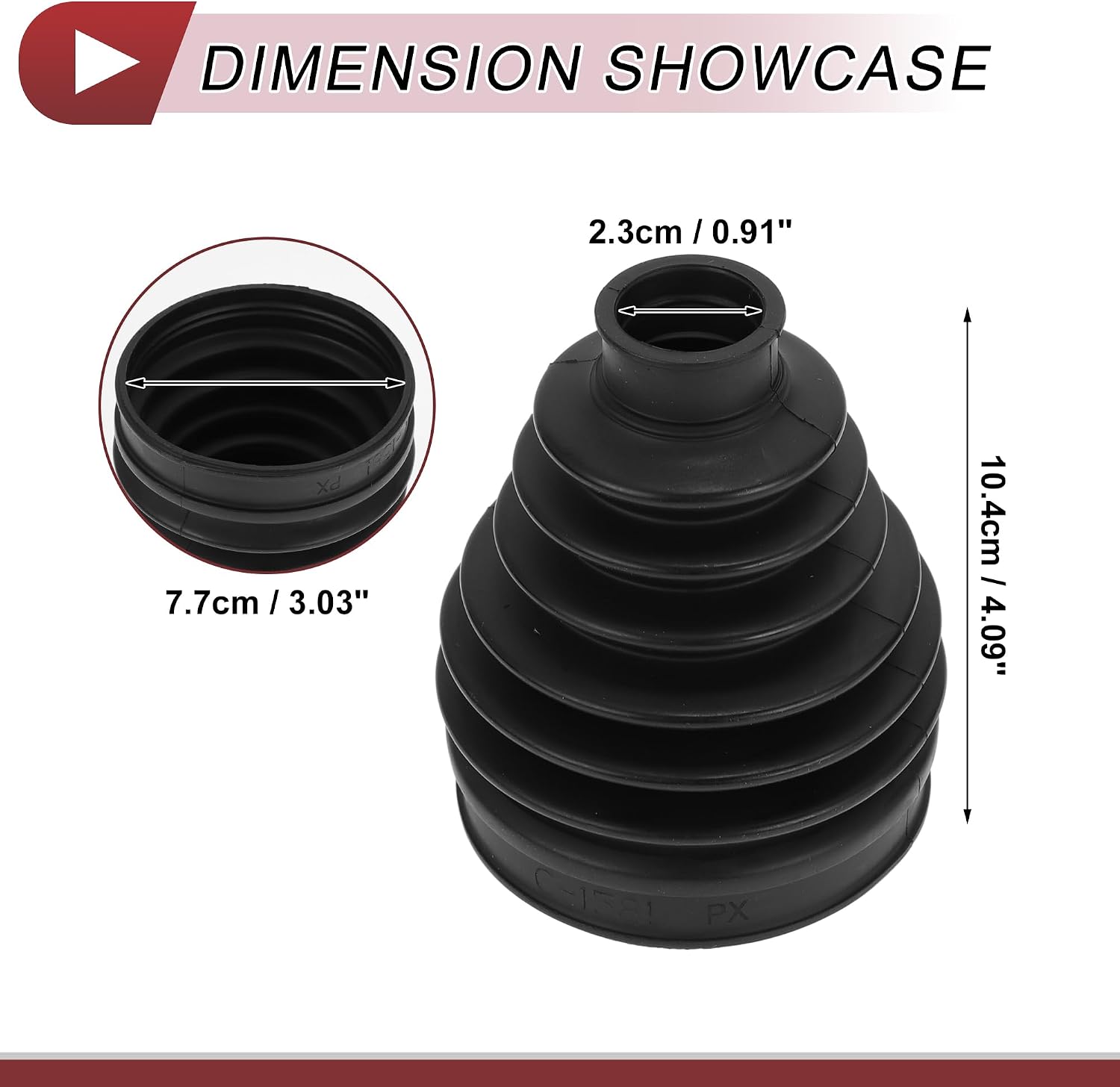 1 Set CV Joint Boot Kit for Mercedes Benz B-Class 2005-2011 Outer Constant Velocity Joint Boot W/Clamps No.A1693601768 Black Rubber