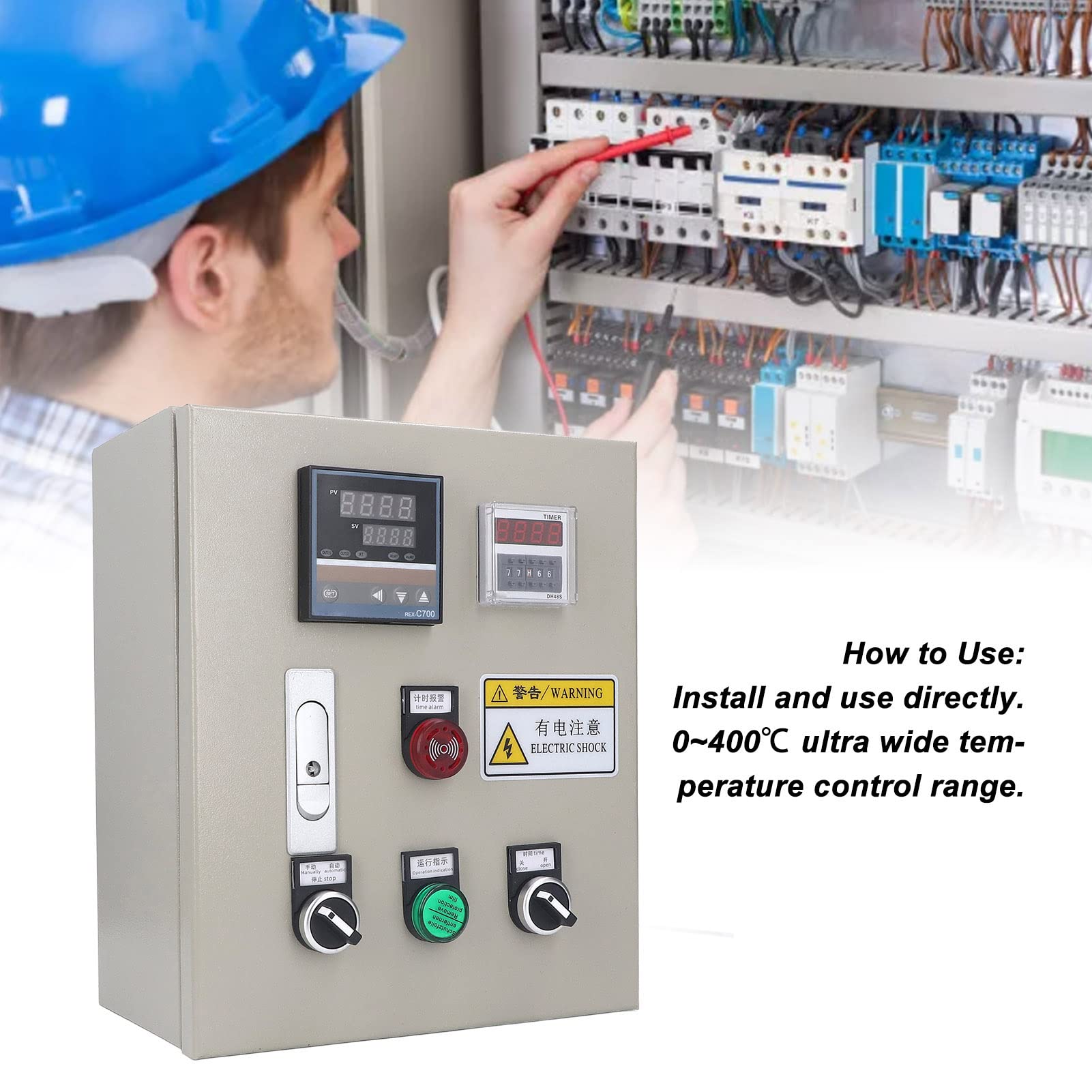Kontroler Temperatury Niezawodne Inteligentne Sterowanie PID 0-400 ℃ dla IR Far Infrared Oven, Zarejestrowana Termopara