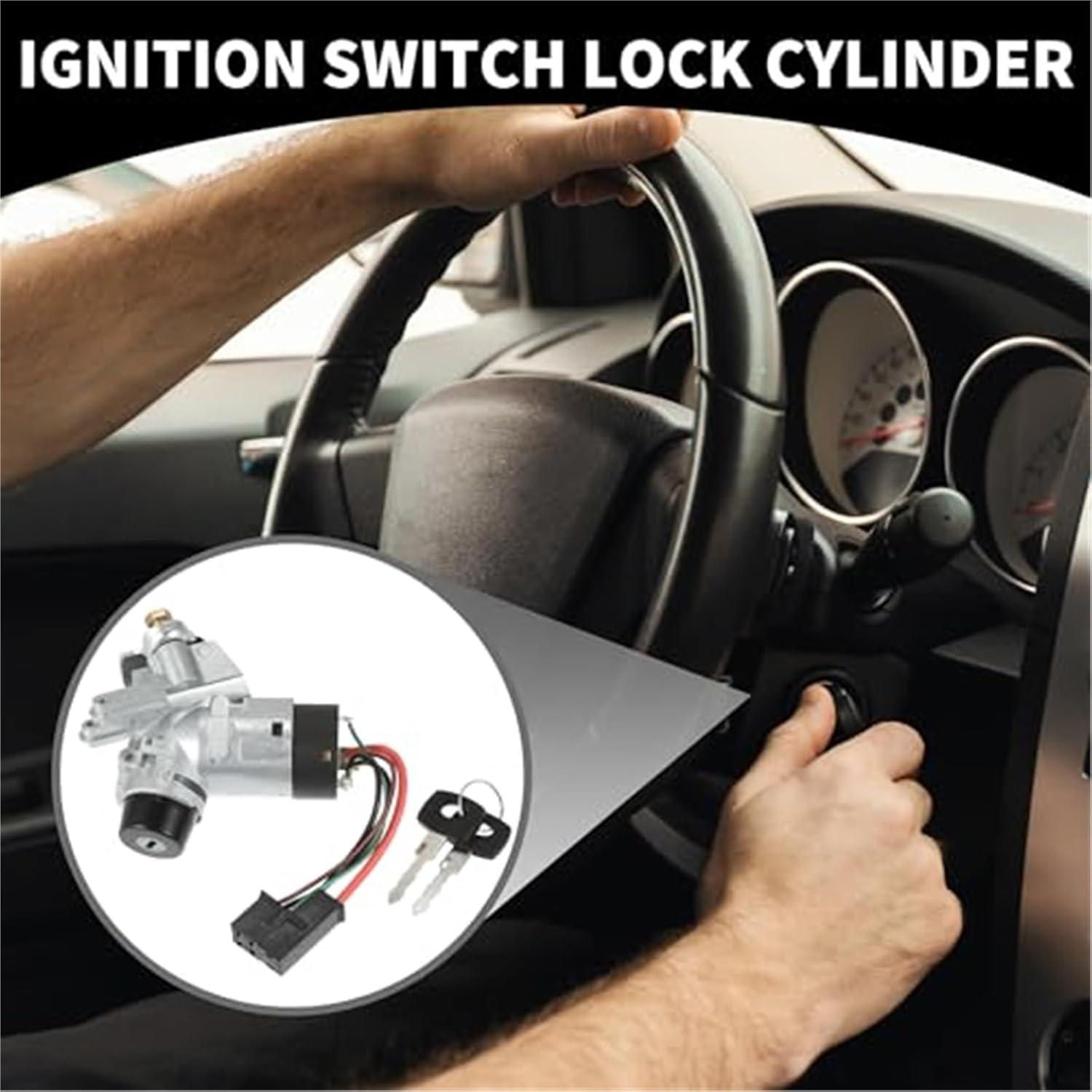Ignition Switch Lock Cylinder Assembly W/Keys No.A9014600304 - Car Ignition Lock Cylinder Key Switch Starter for Mercedes for Sprinter 1995-2006 Metal Silver Tone - 1 Set Vehicle Ignition ke