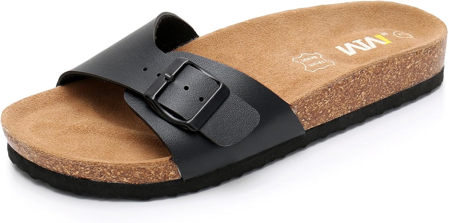 flip flops with suede footbed