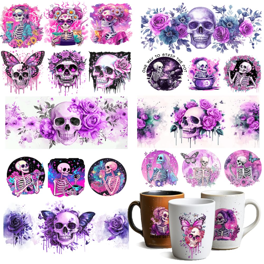 GOMAKERER 10 Sheets UV DTF Cup Wraps