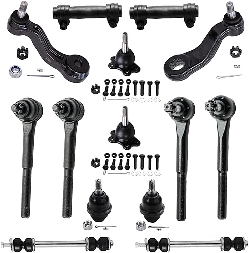 Detroit Axle - Kit de suspensión delantera 4WD de 14 piezas para Chevrolet Tahoe GMC Yukon K1500 Suburban K2500, 4 rótulas, 2 barras