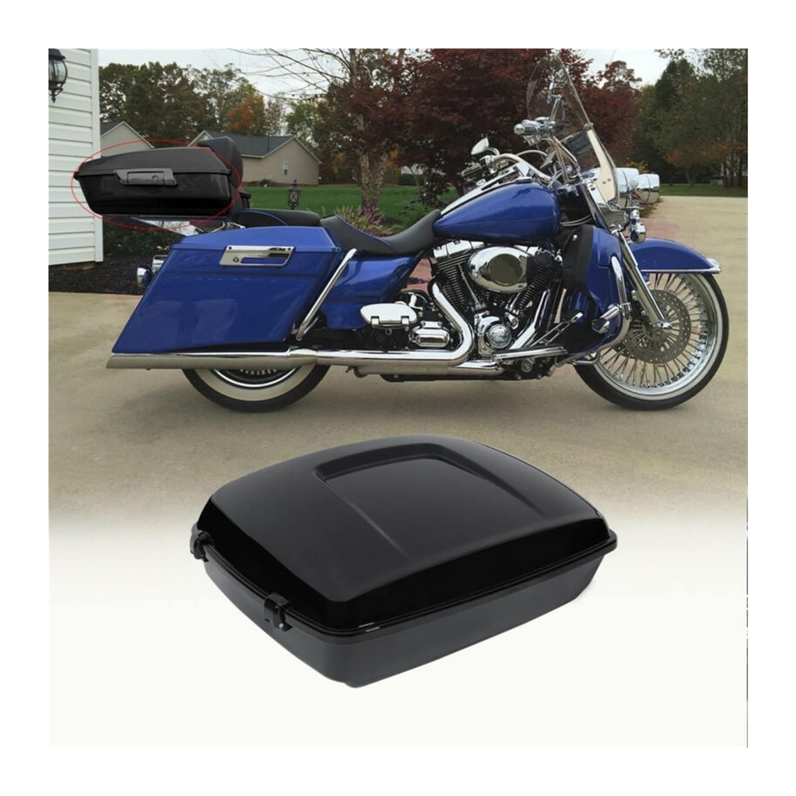Portaequipajes para Moto para Tour Pak para Touring Road King para Electra Street Glide 2014-2020 Motocicleta 10.7 Pack Maletero Respaldo Montaje Equipaje