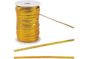 GOTA PATTI TRIM ROLLS 109 YARDS 1/4" METALLIC LACE EMBROIDERED TRIMMING RIBBON