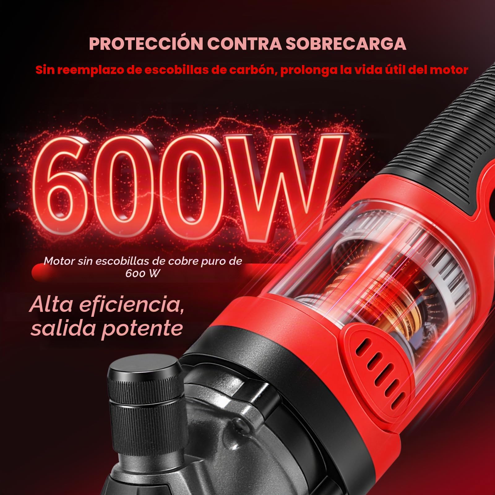 CGOLDENWALL Esquiladora Oveja Inalámbrica 600W, 3 Velocidades, Cabras | Prof, 1350RPM, 2x4.0Ah Batt. 21V, Asa Ergonómica, Protección Sobrecarga, Alpacas Camellos, Rojo