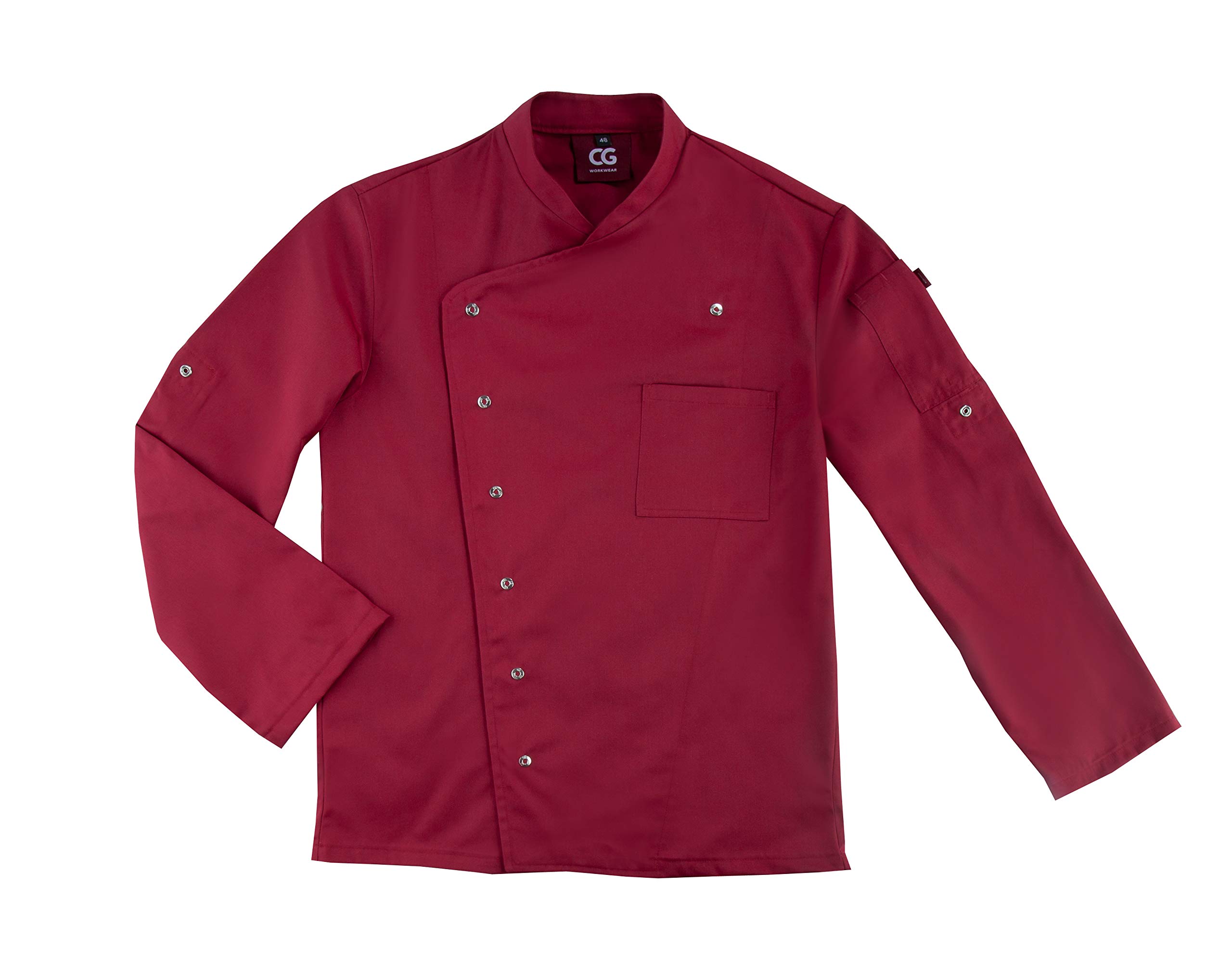 Chaqueta de chef, chaqueta de chef, para hombre, color cereza, talla 56, cereza, 56
