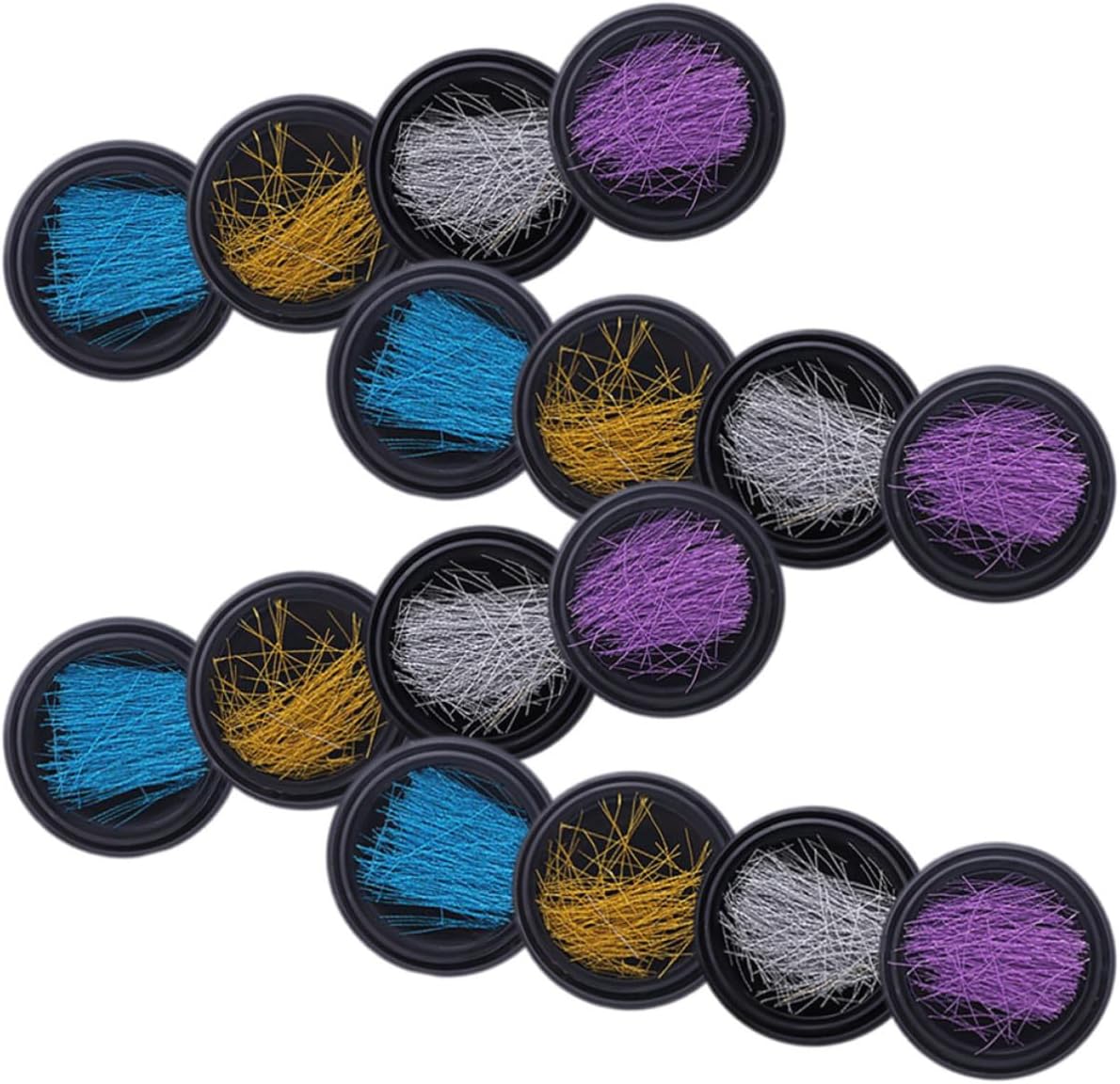 16 Boxes DIY Nail Art Wire Strips with Shiny Alloy Metal Threads for Manicure Decoration, for Creative Nail Designs and Unique Styling Accessories