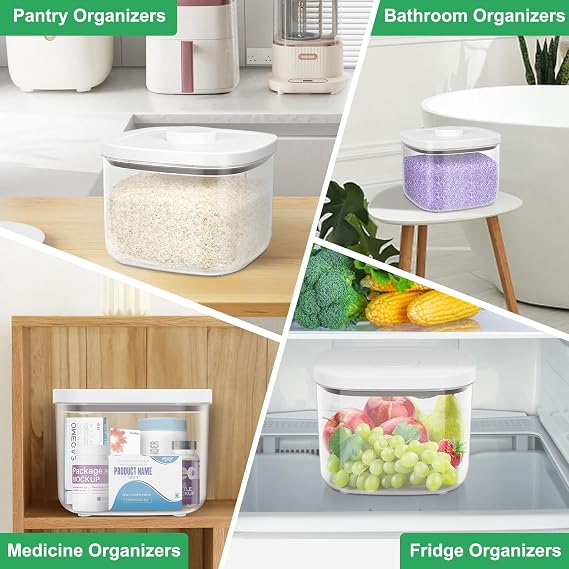 Airtight Rice Storage Container 10 Lbs, 5.28Qt Flour Container with Cup