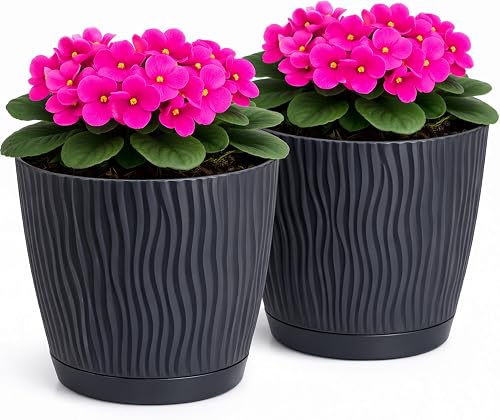 PECZEKO Matte Blumentöpfe - Deko Pflanztopf für Blumen & Kräuter - Langlebige & 