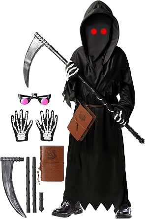 Oskiner Grim Reaper Costume for Kids
