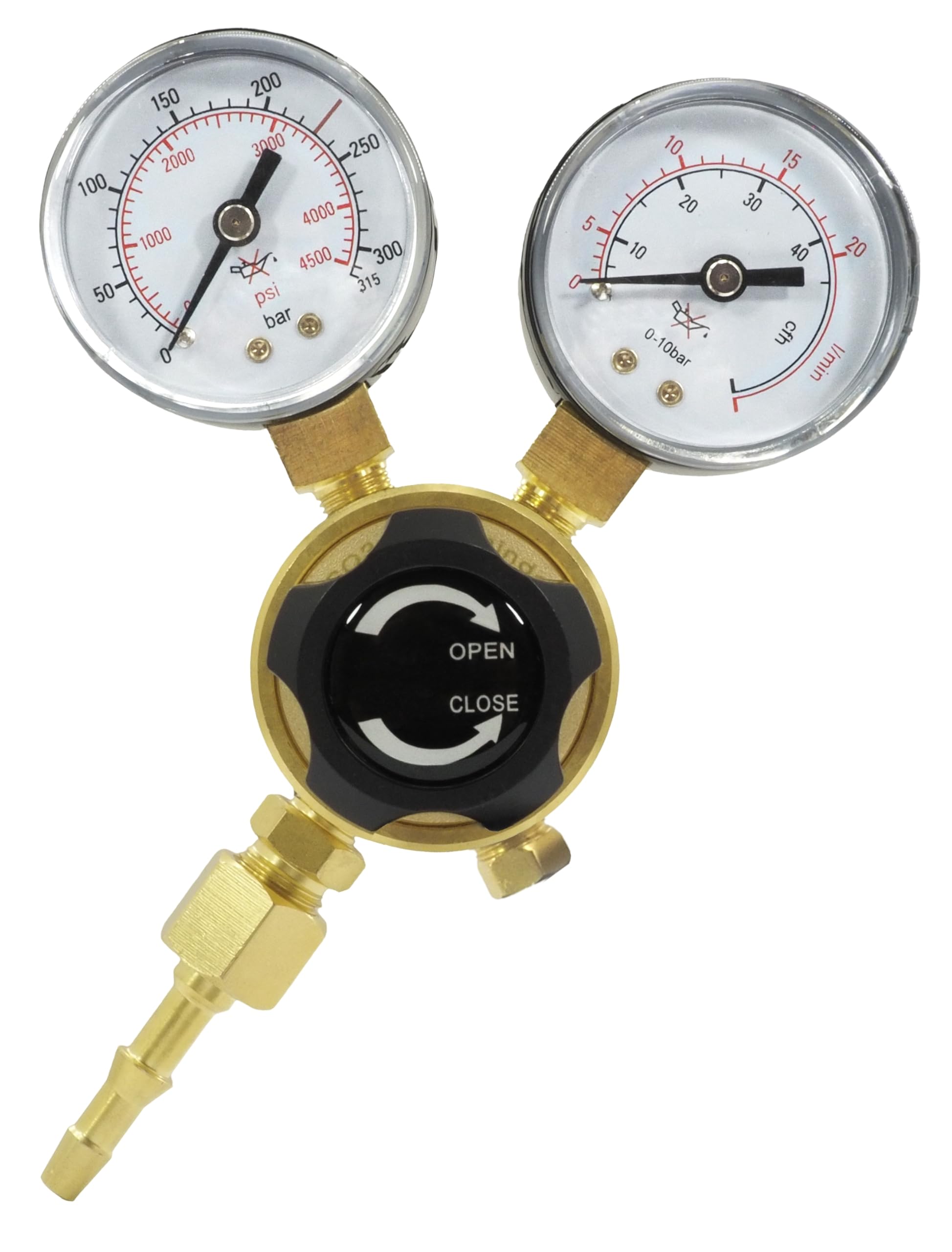 Argon/CO2 Mix bombola di gas 8 l, 150 bar, riempita con mini riduttore di pressione Argon/CO2, 2 manometri e regolazione precisa della pressione del gas, set di bombola di gas di alta qualità per