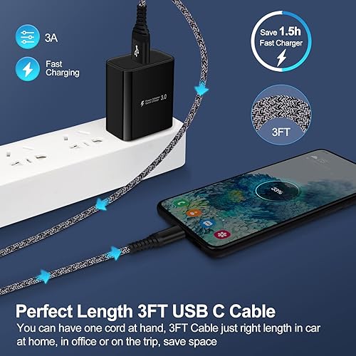 Miniatura 5 de Cargador rápido Android tipo C enchufe de pared para teléfono QC3.0 Caja para Samsung Galaxy A17 A16 A15 5G A35 A26 A56 A36 S25 Ultra S25 Plus A55