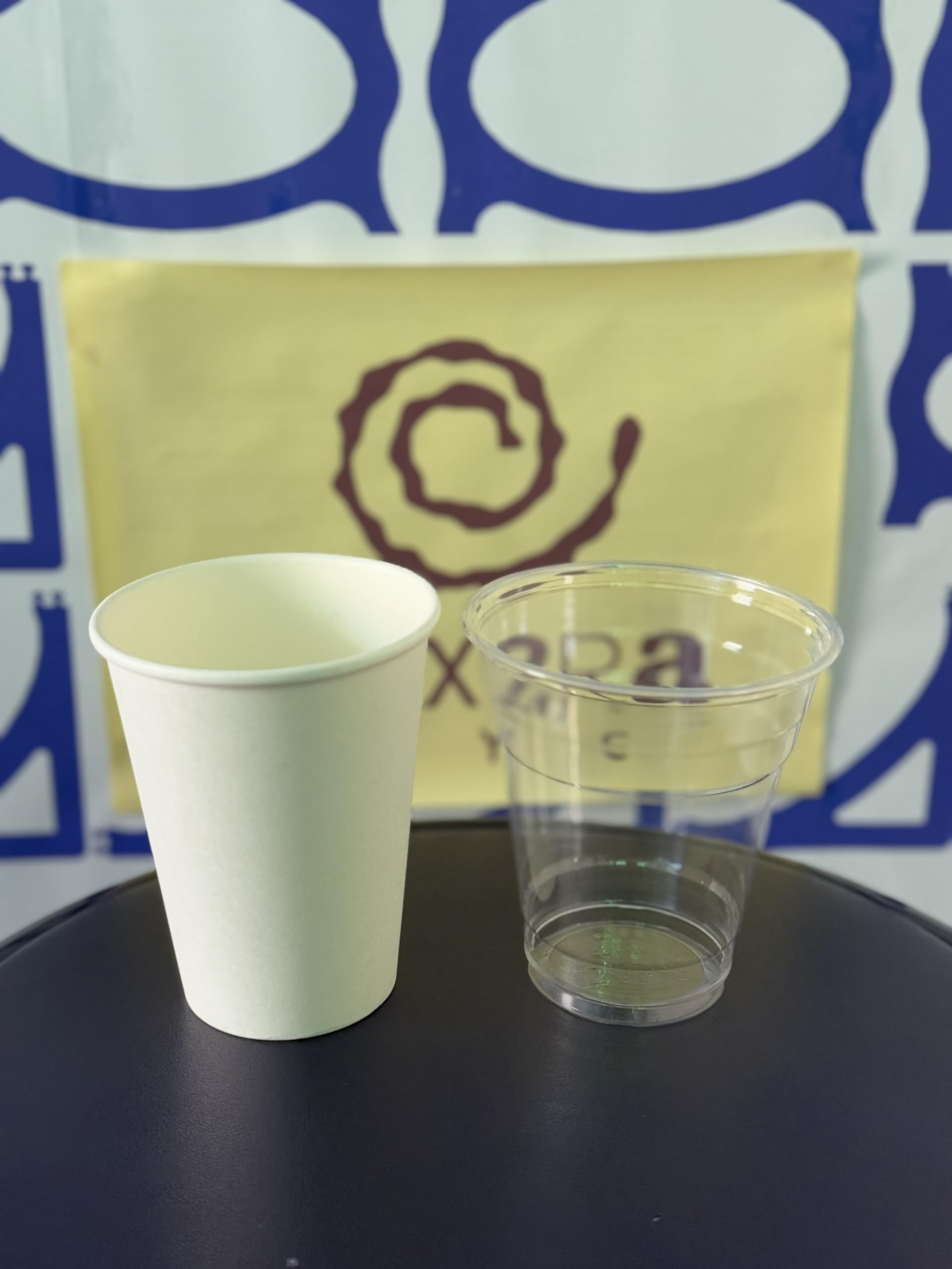 12OZ Clear Cold Cups and 12OZ White Hot Cups Set with No Lids (220)