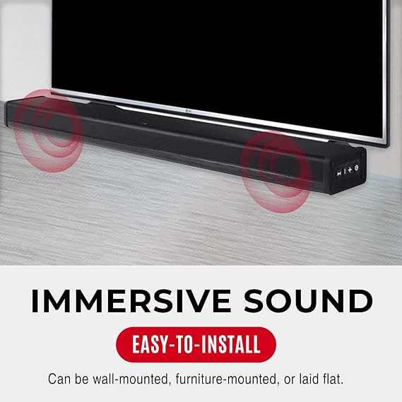 ZVOX SB500 Soundbar for TV with Subwoofer Built-in, 6 Levels of Voice Boost