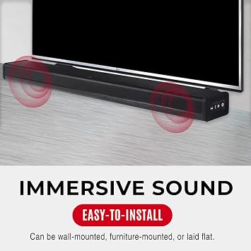 ZVOX SB500 Soundbar for TV with Subwoofer Built-in, 6 Levels of Voice Boost