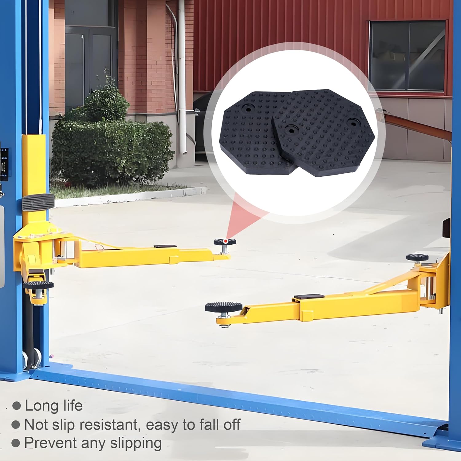 4 Pack Auto Lift Pads, Rubber Car Lifting Pads, Arm Pads Heavy Duty Automotive Hoist Accessories fit for Auto Truck Hoist, Floor Jack Pad(130x14mm)
