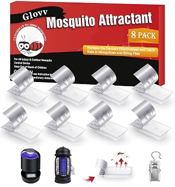 8 Bug Mosquito Zapper Lures Attractant Baiting Cartridge, Compatible Trap