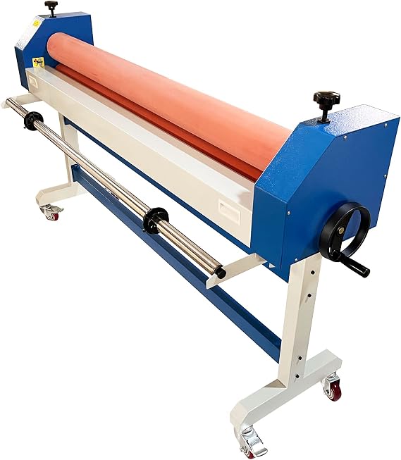 Manual Cold Laminator 51inches with 1300mm Soft Rubber Roller Vertical Cold Laminating Machine for Photo Vinyl Film Laminating