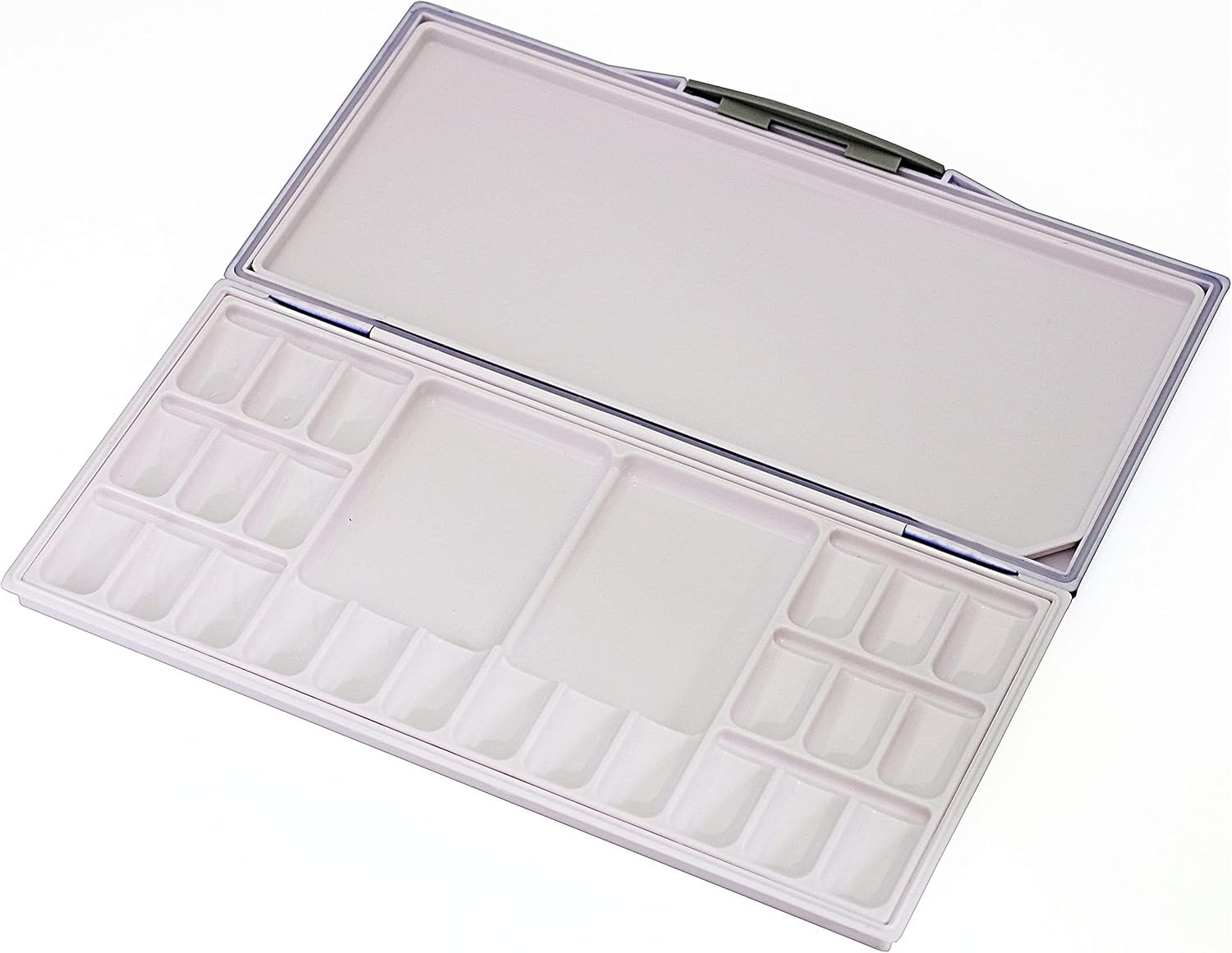 KINGART 979 24-Well Watercolor Airtight Storage Palette, White