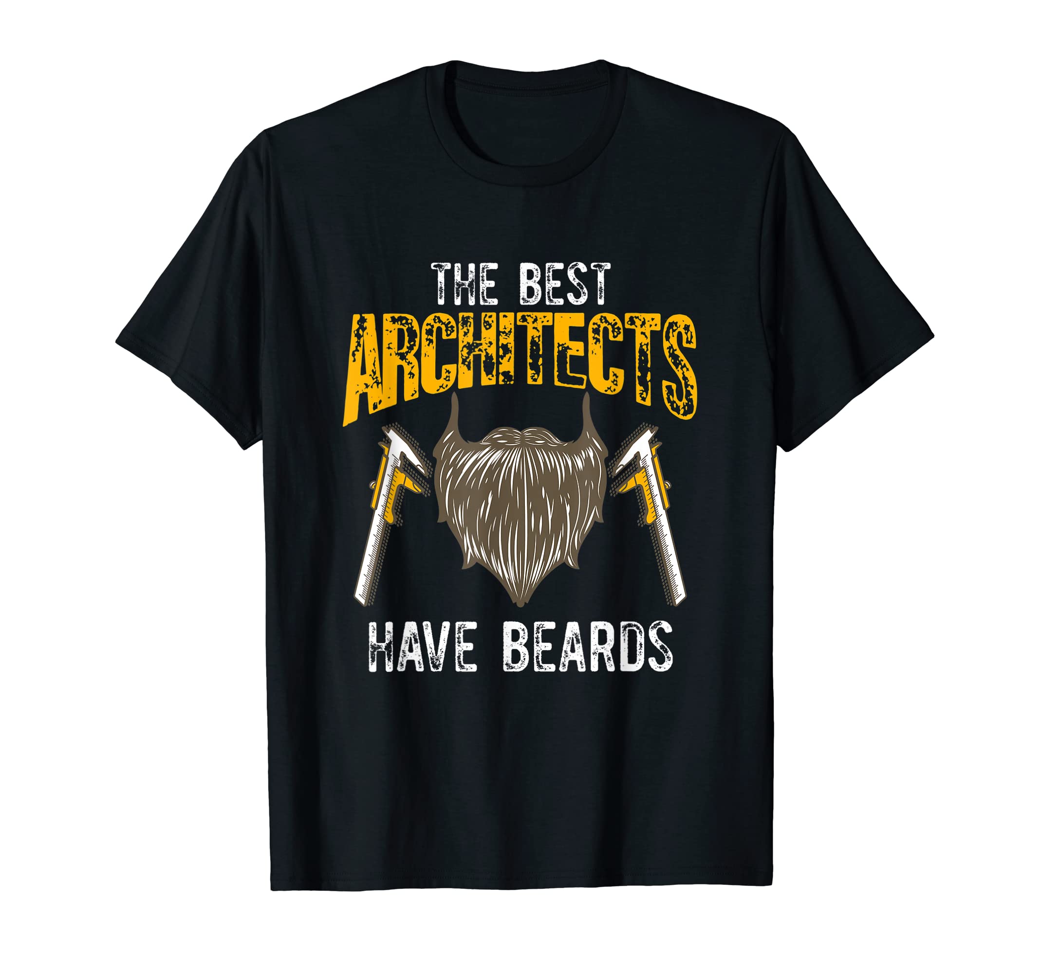Funny Architect Gift for Bearded Architects Beard Lover Tee T-Shirt